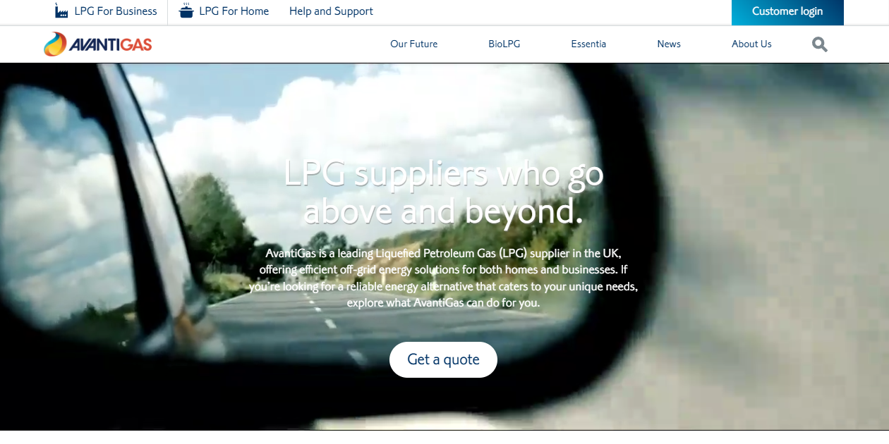 Avantigas On Ltd website homepage