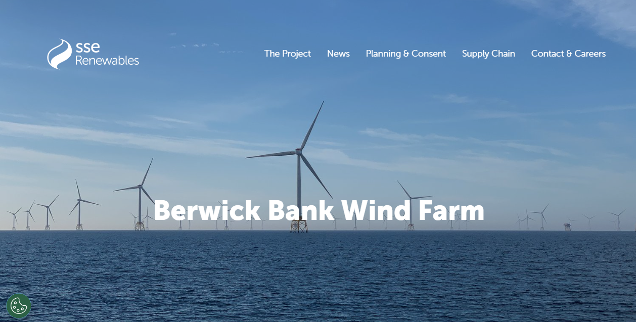 Berwick Bank Wind Farm Ltd website homepage