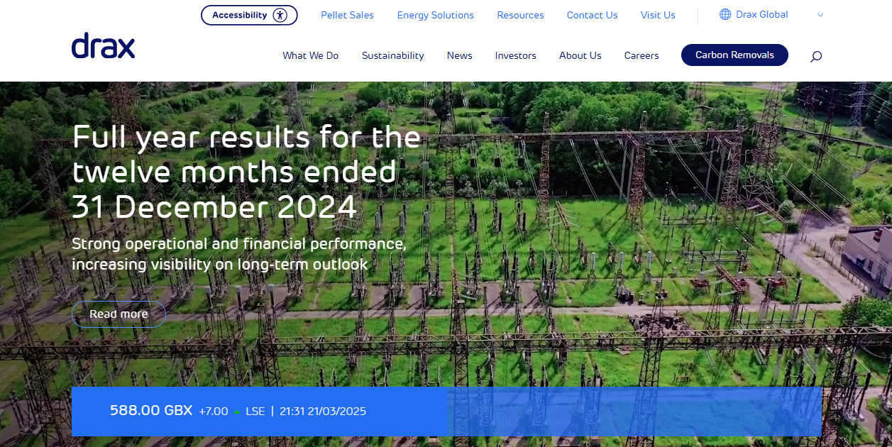 Drax River Hydro Ltd website homepage