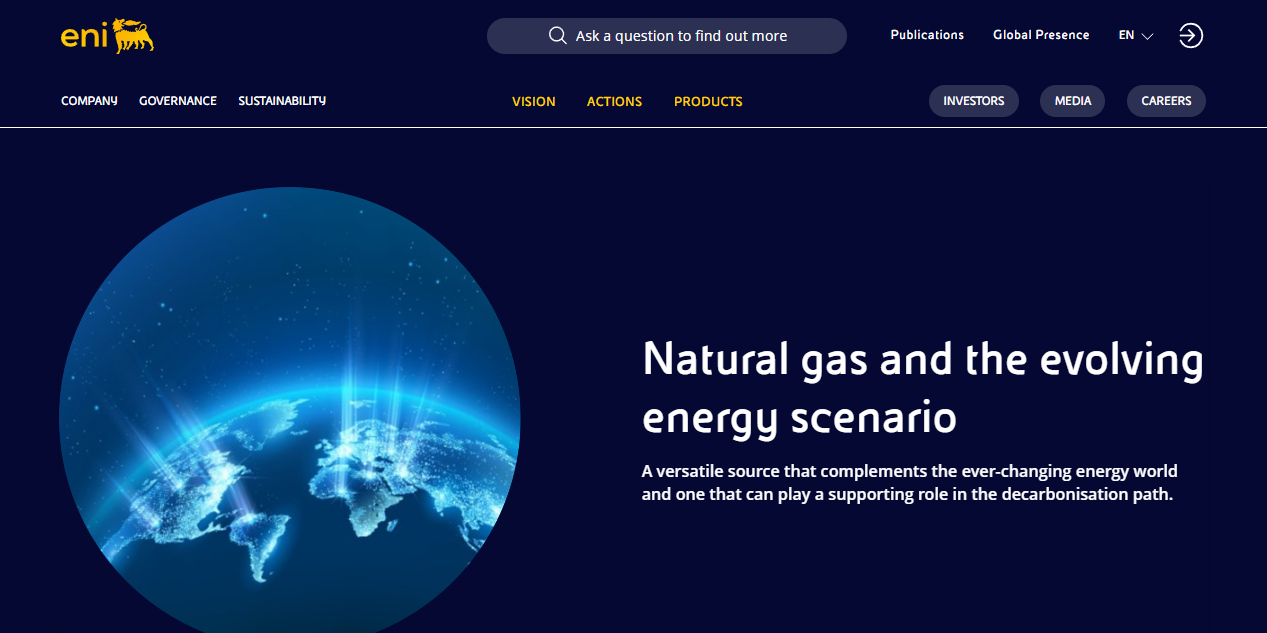 Eni Global Energy Markets Spa  website homepage