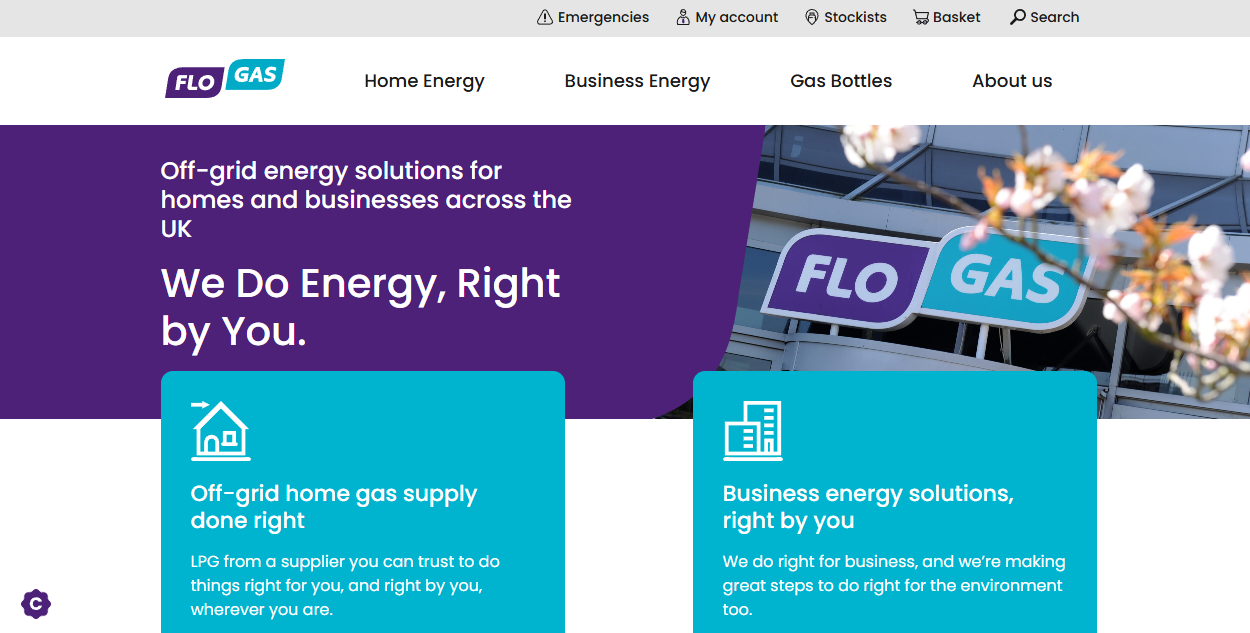Flogas Britain Ltd website homepage