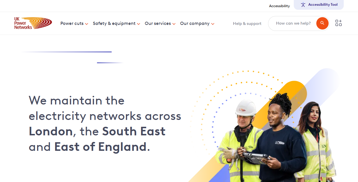 London Power Networks Plc  website homepage