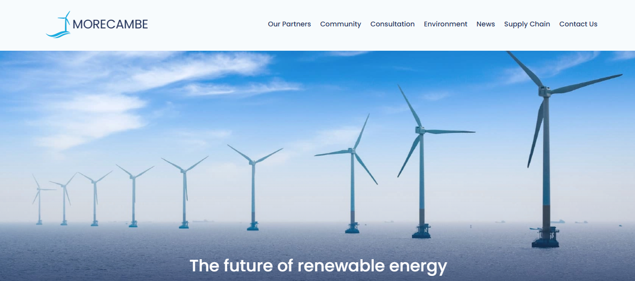 Morecambe Wind Ltd website homepage