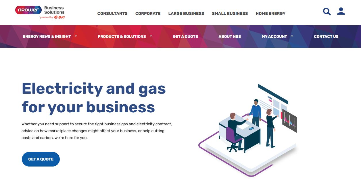Npower Commercial Gas Ltd website homepage