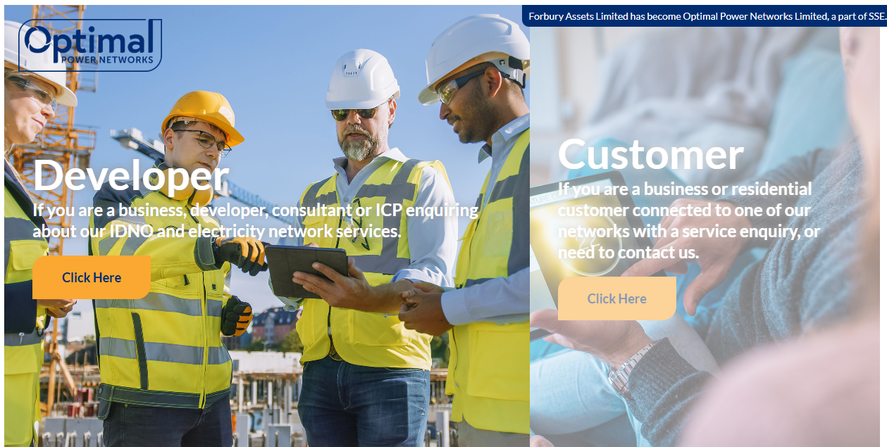  Optimal Power Networks Ltd website homepage