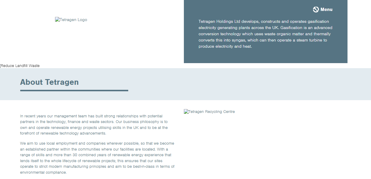 Tetragen Holdings Ltd website homepage