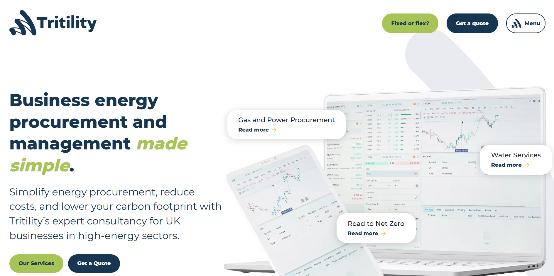 Tritility homepage